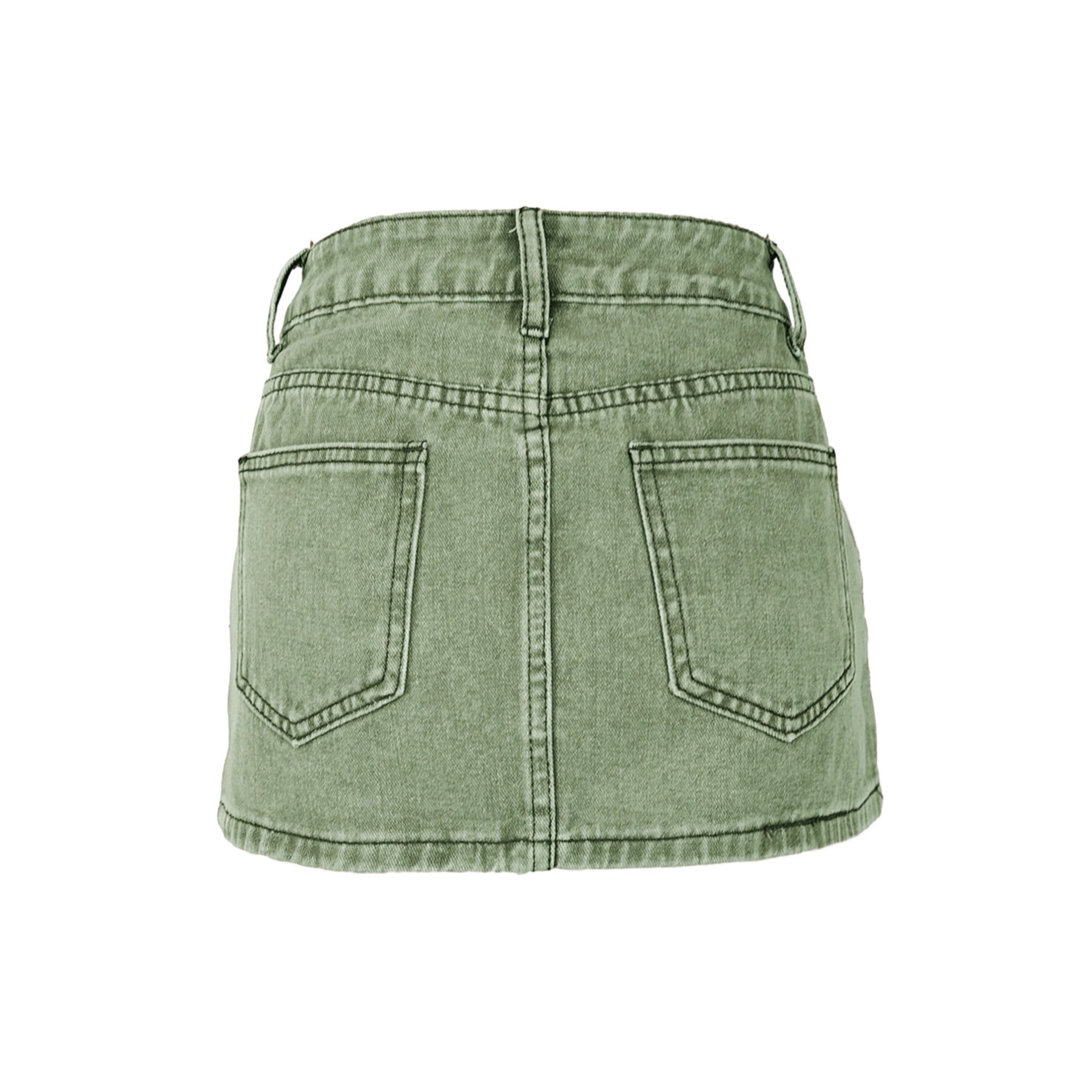 Women's Non-stretch Straight Sexy Workwear Pocket Denim Shorts