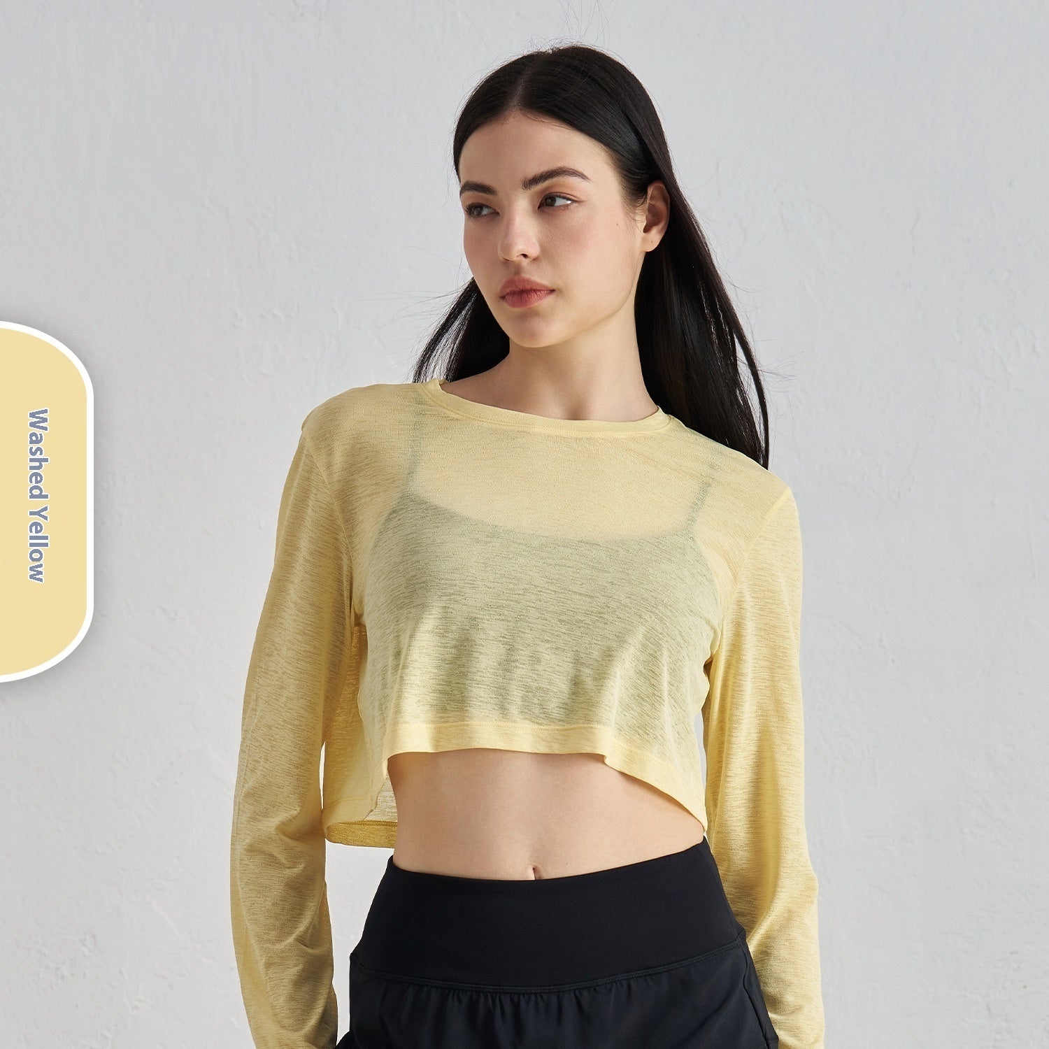 Bunchy Yarn Spring And Summer Loose Midriff Outfit Sports Long Sleeves Outerwear