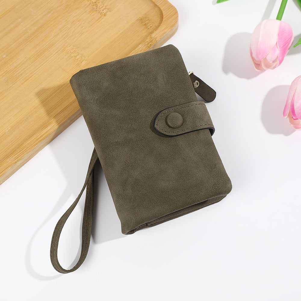 Short Korean Version PU Soft Leather Off Multi-slot Wallet And Coin Purse