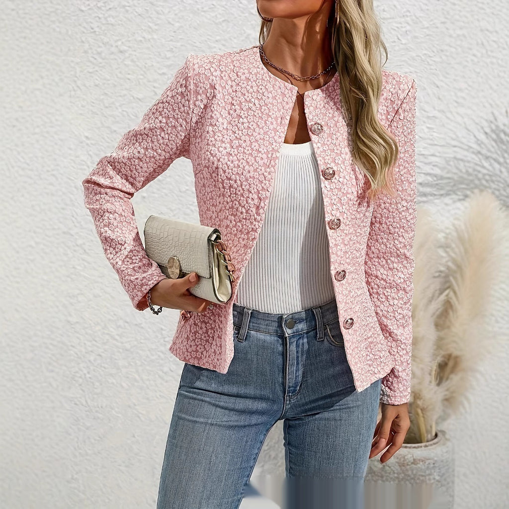 Womens Cropped French-style Chic Topcoat