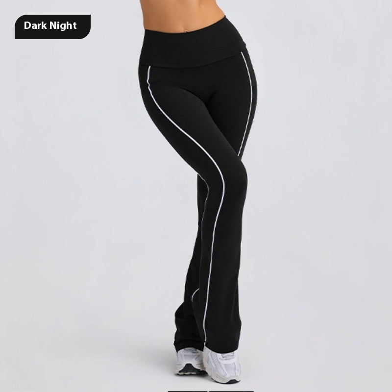 Yoga Clothes Autumn Strap Tube Top Nude Feel Bra Beauty Back Exercise Underwear Running Fitness Female Flared Pants Suit