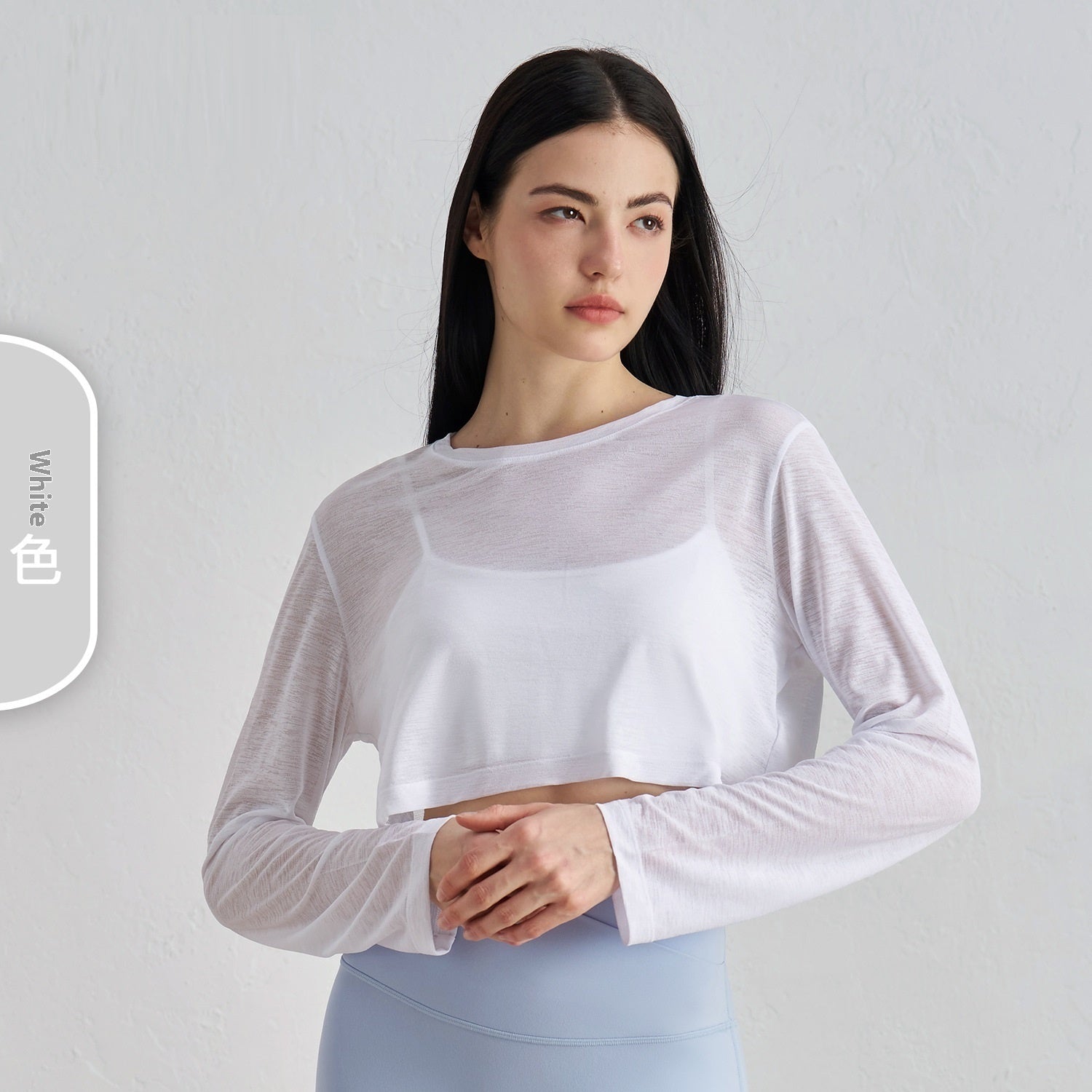 Bunchy Yarn Spring And Summer Loose Midriff Outfit Sports Long Sleeves Outerwear