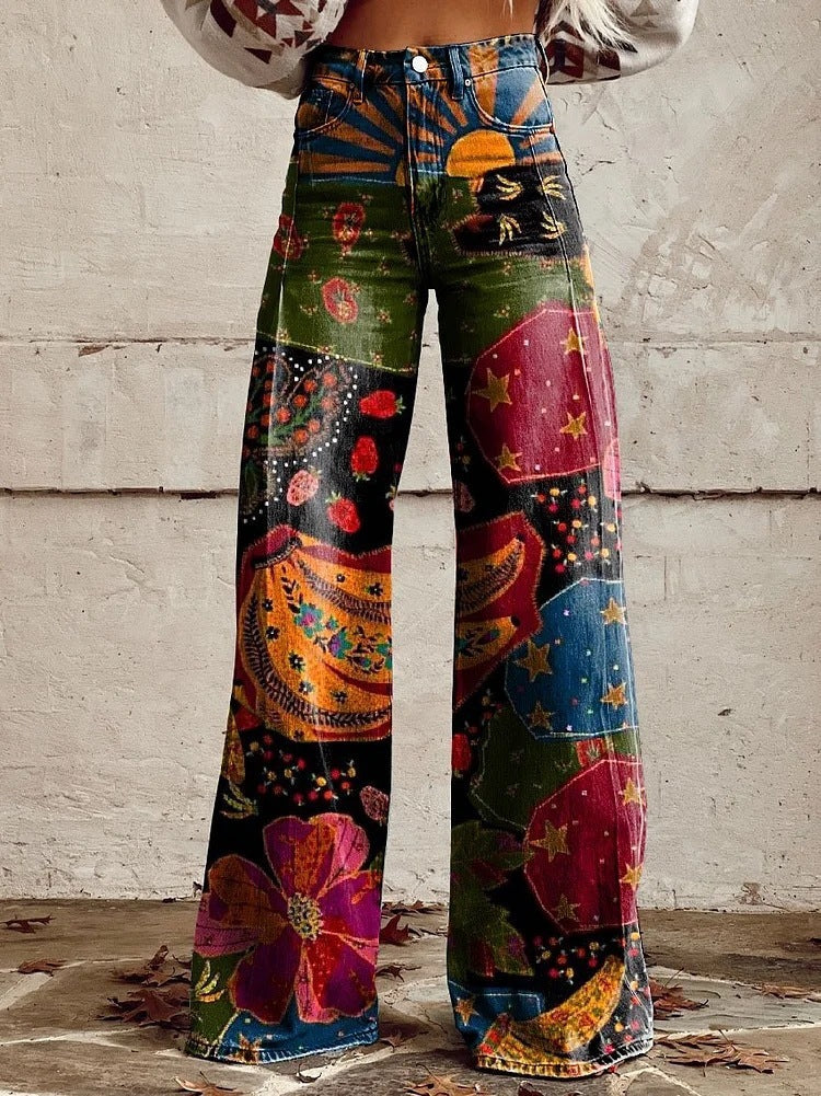 Hot Selling Plus Size Women's Casual Pants Thin Imitation Jeans