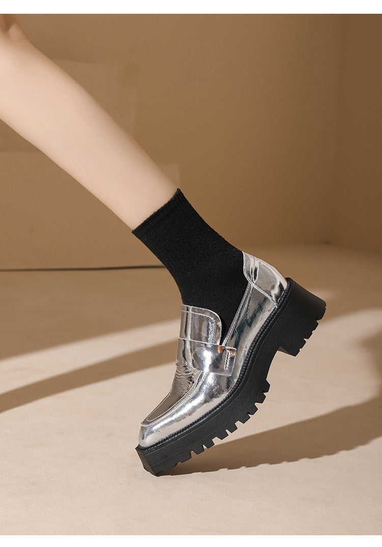 Niche Design Retro Mary Jane Shoes For Women Square Toe Shallow Mouth