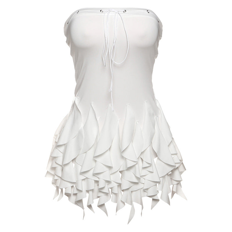 European And American Ins Style Hot Girl Tight Design Tassel Tube Top Sexy Vest