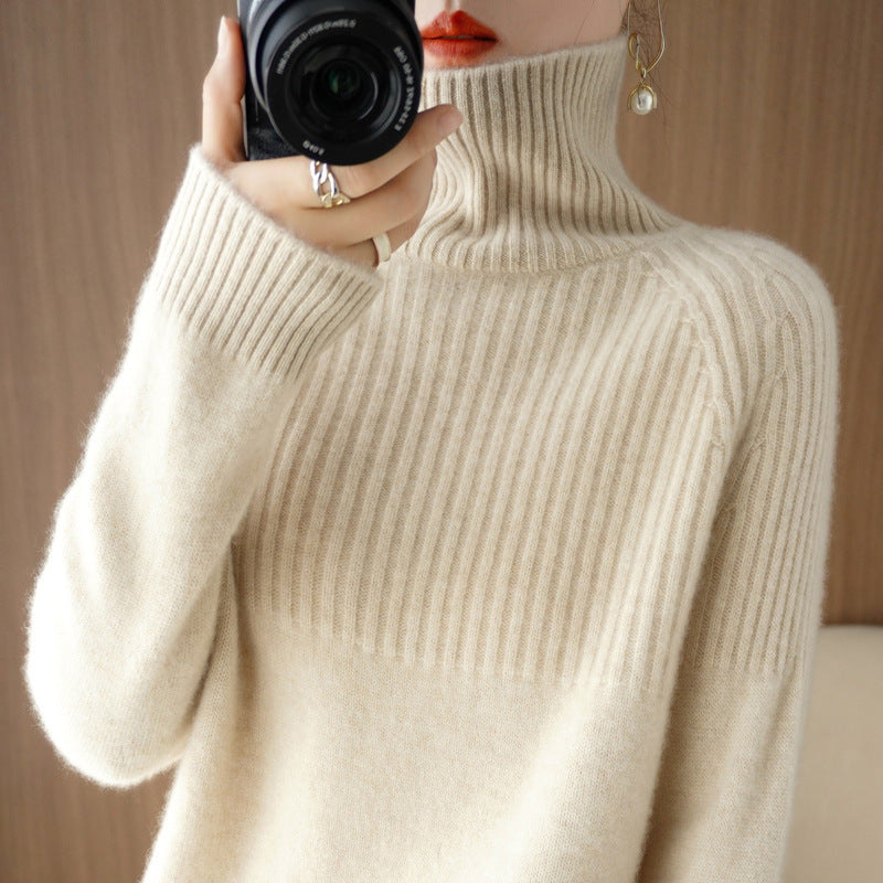 Loose High-neck Sweater Base Layer For Women