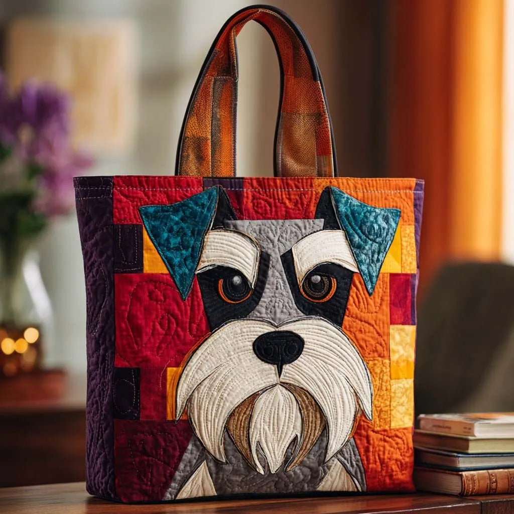 300g Canvas Dog-Printed Tote And Shoulder Bag