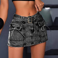 Retro Stretchy Skinny Denim Shorts