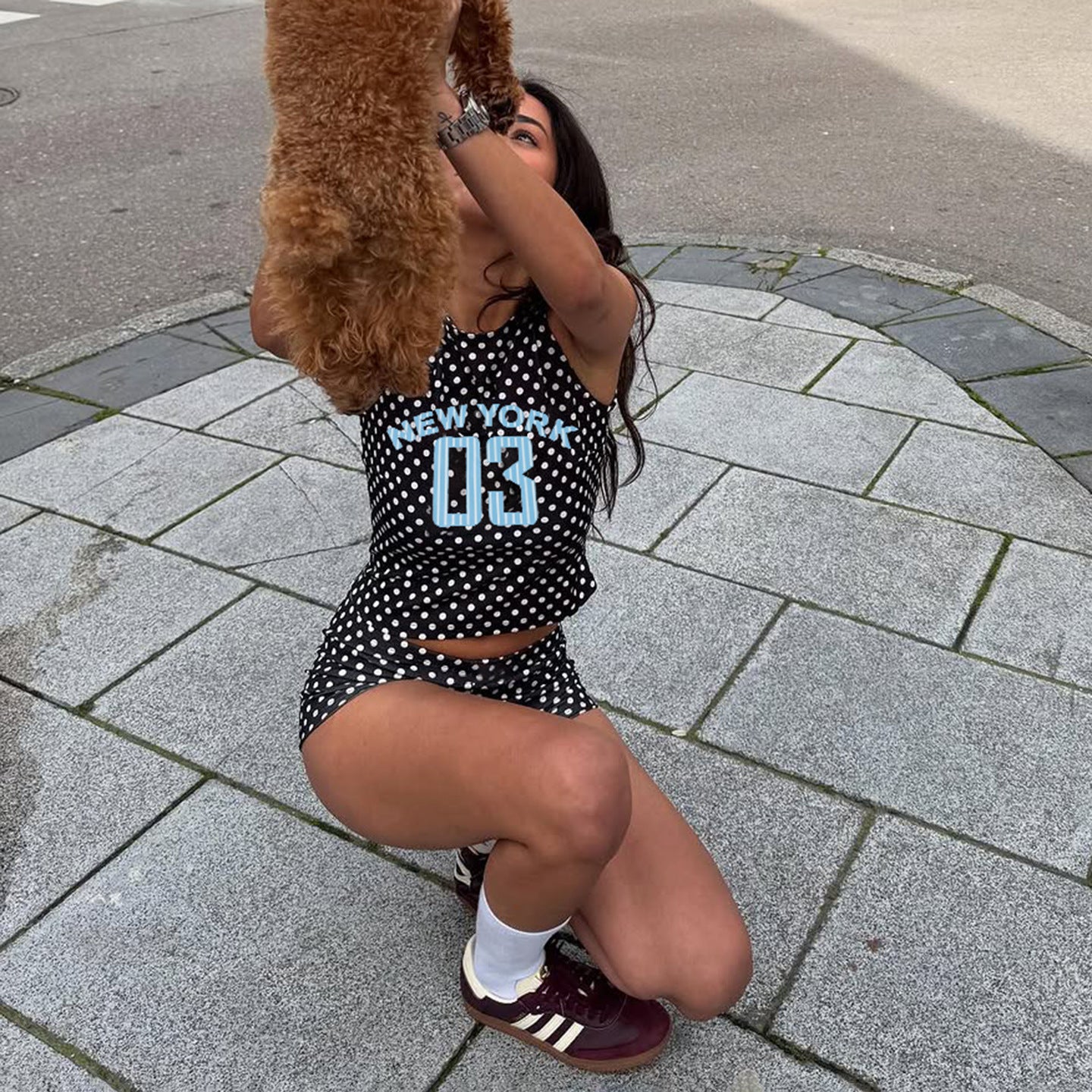 Street Sports Digital Printing Sleeveless Tank Top Shorts Casual Suit