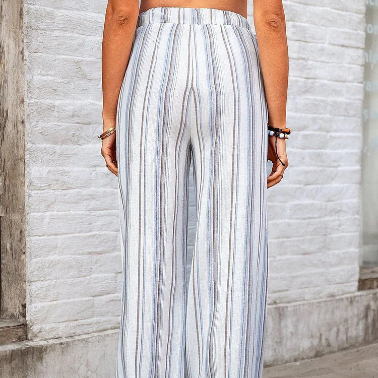 Women's Loose Striped Printed Trousers