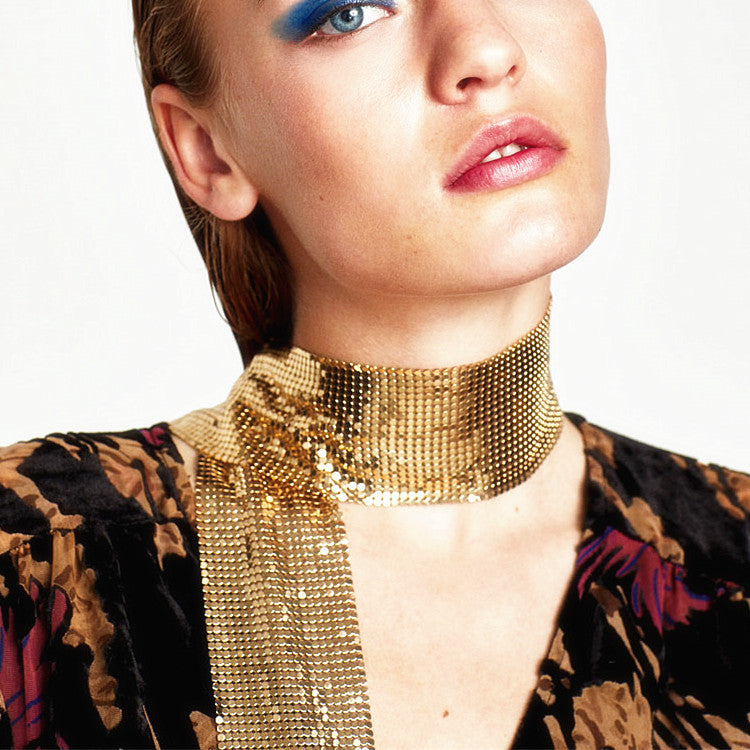 New Exaggerated Textured Mesh Scarf