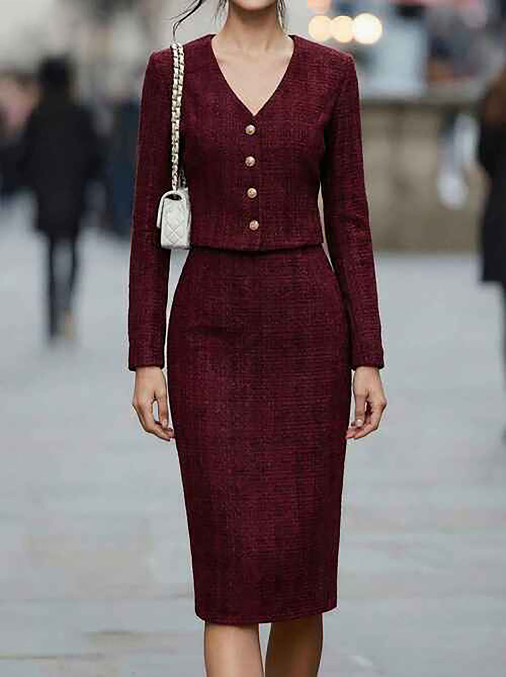 Two-piece Banquet-style Waist-cinched Skirt Set