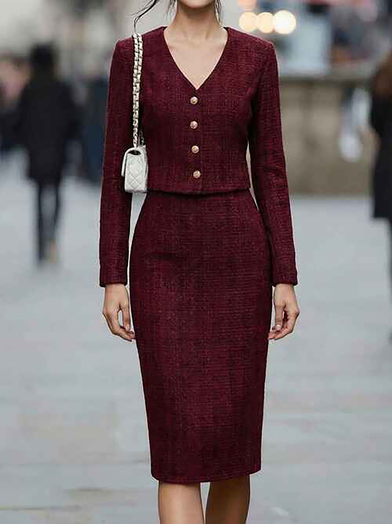 Two-piece Banquet-style Waist-cinched Skirt Set