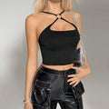 American Sexy Style Sleeveless Vest Autumn And Winter Slim-fitting Crop Top