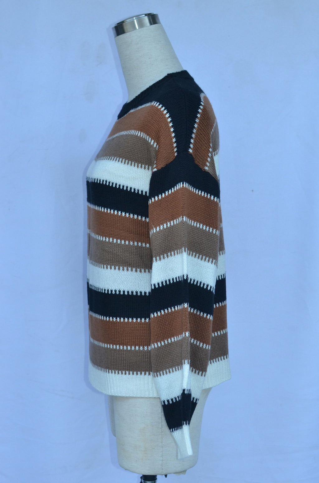 Stylish Patchwork Pullover Base Knit Sweater