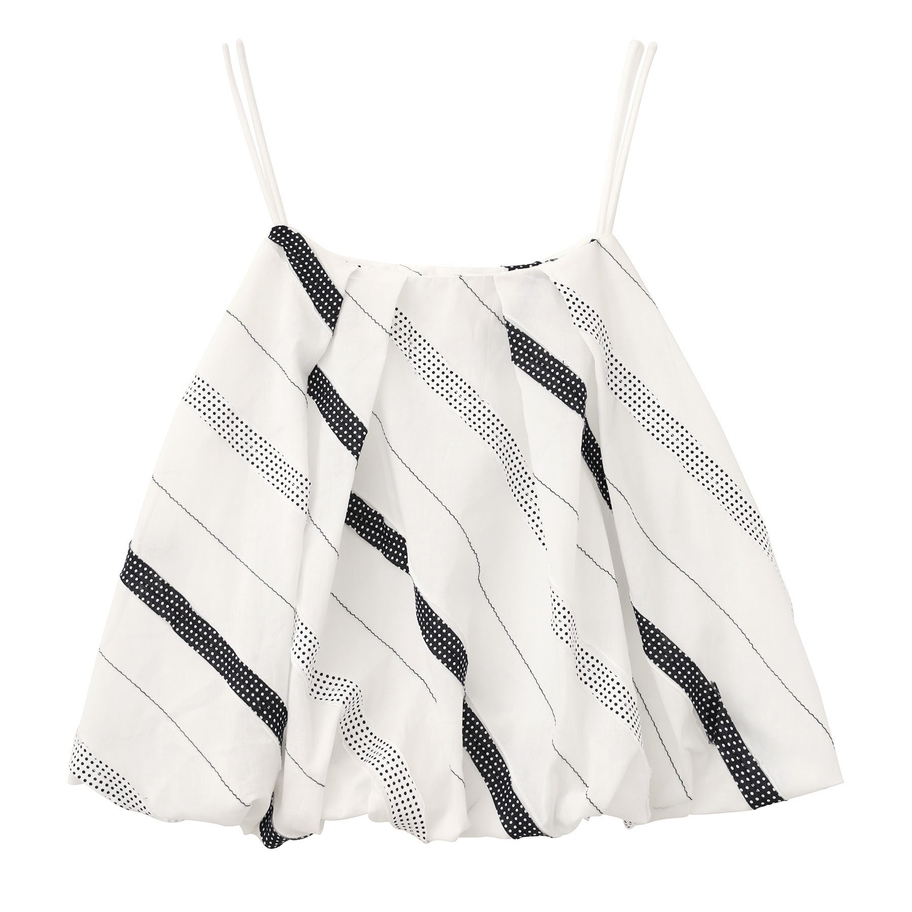 Fashion Diagonal Stripe Bud Camisole Women