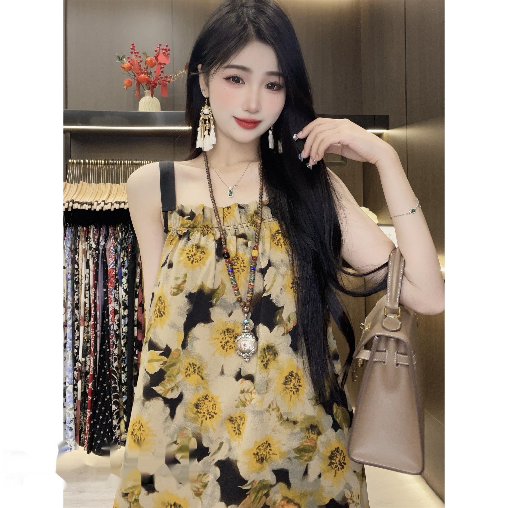 Ladies' Polyester Printed Dress