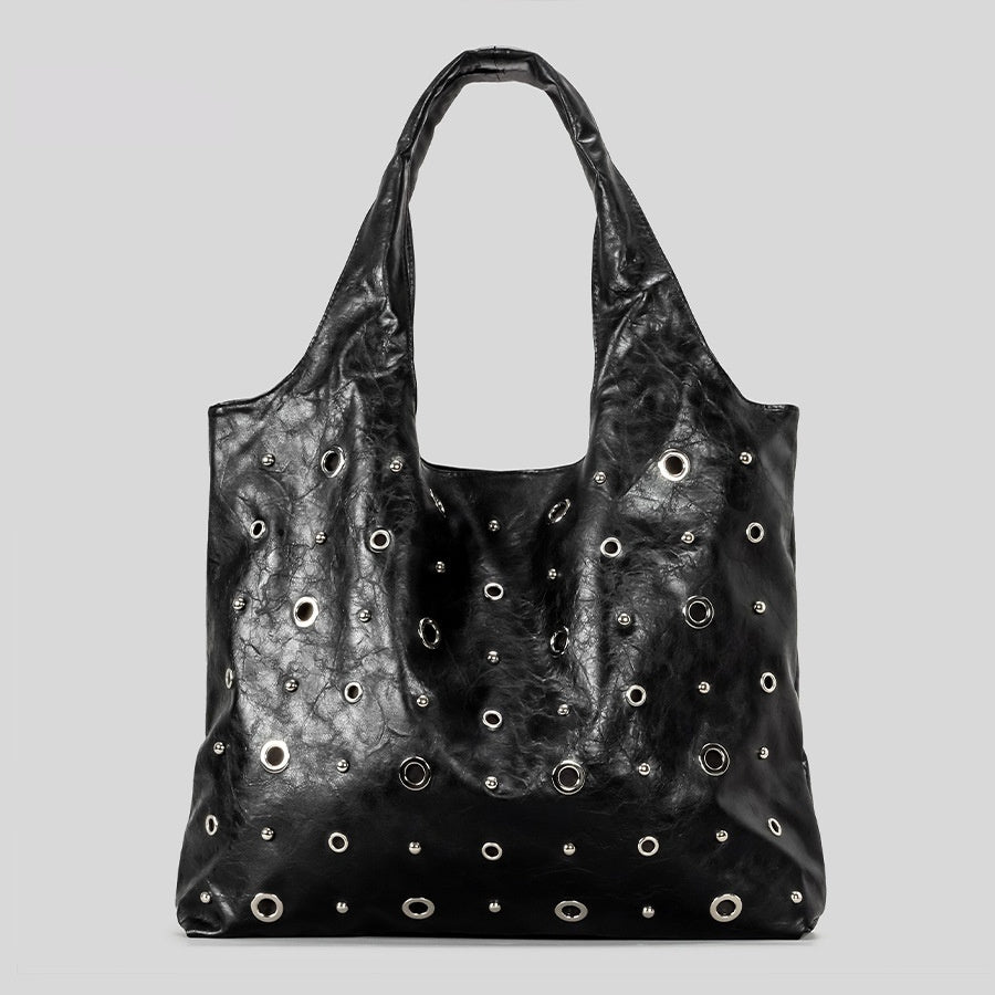 Niche-design High-capacity Tote Bag With Studs