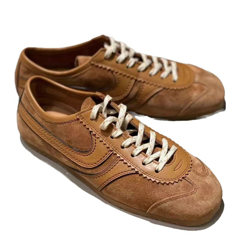 Genuine Leather Retro Women's 2025 New Autumn Casual Versatile Sneakers