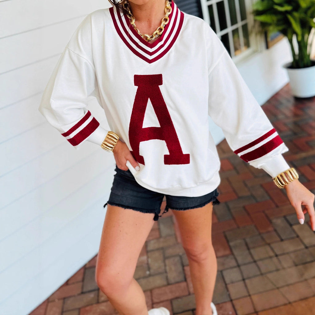 Casual Versatile Letter Print Pullover Hoodie