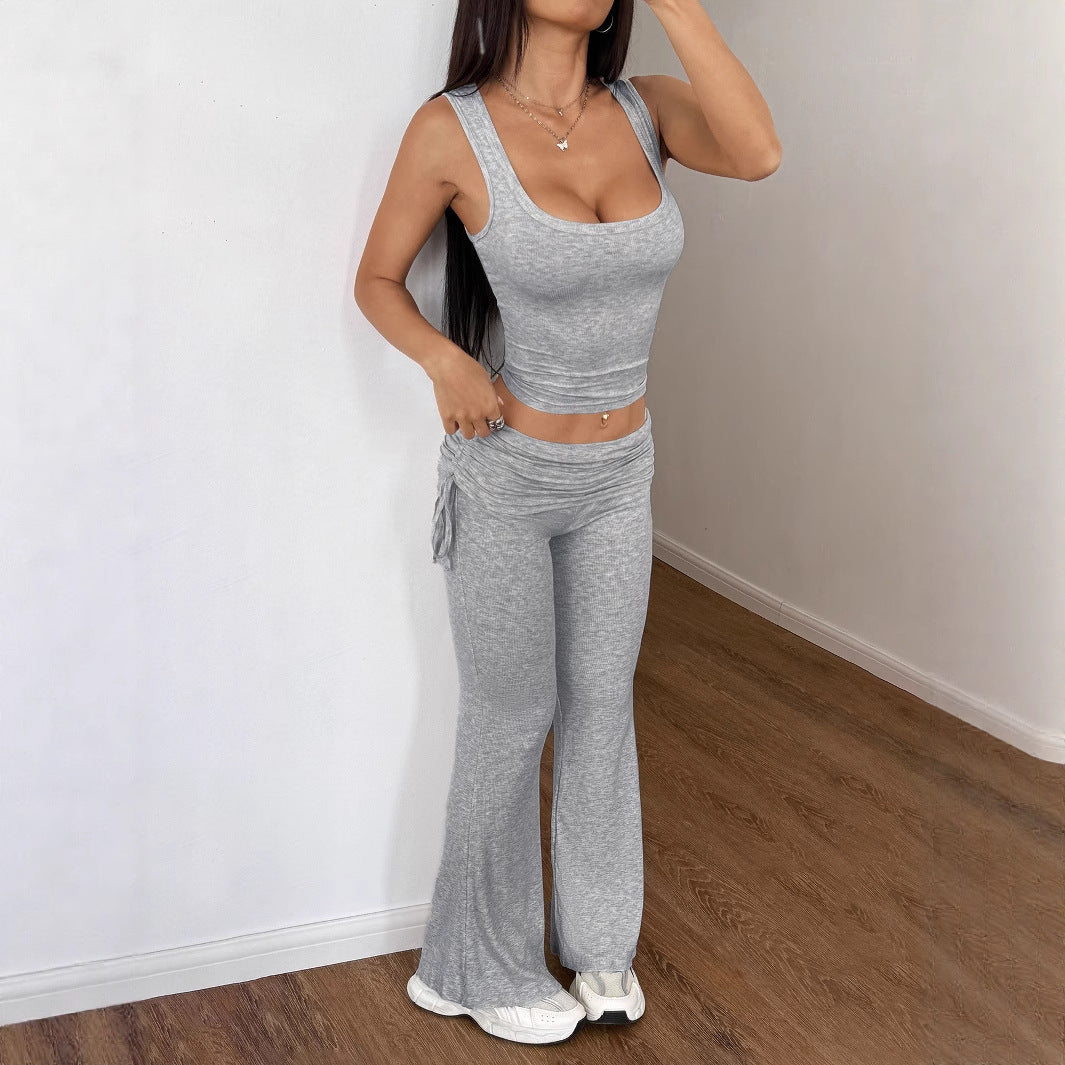 Y2g Sports Style Solid Color Women's Trousers Suit Women's Clothing