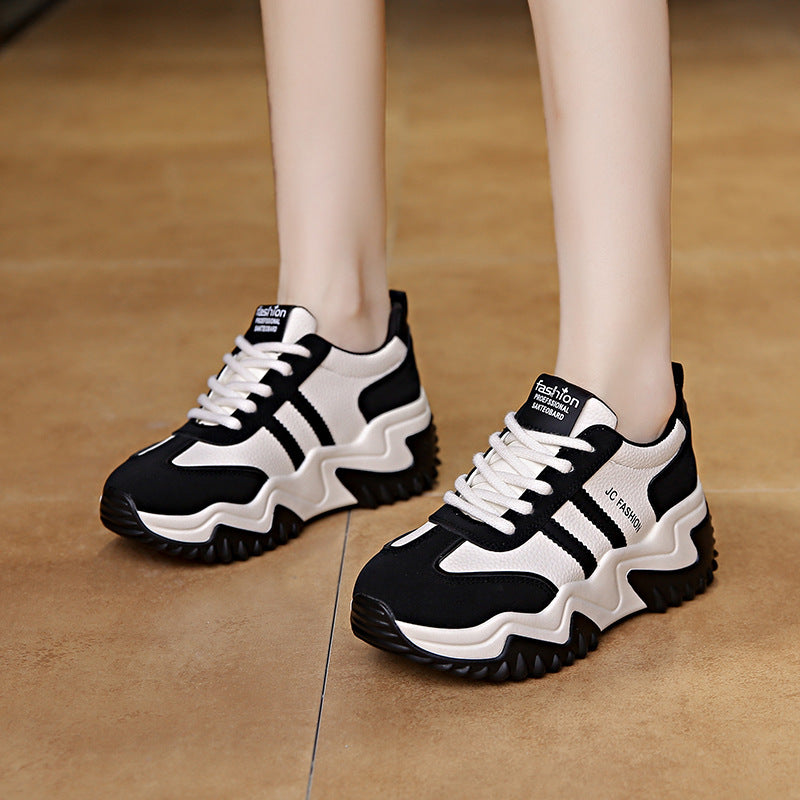 Womens Stylish Casual Thick-soled Running Sneakers