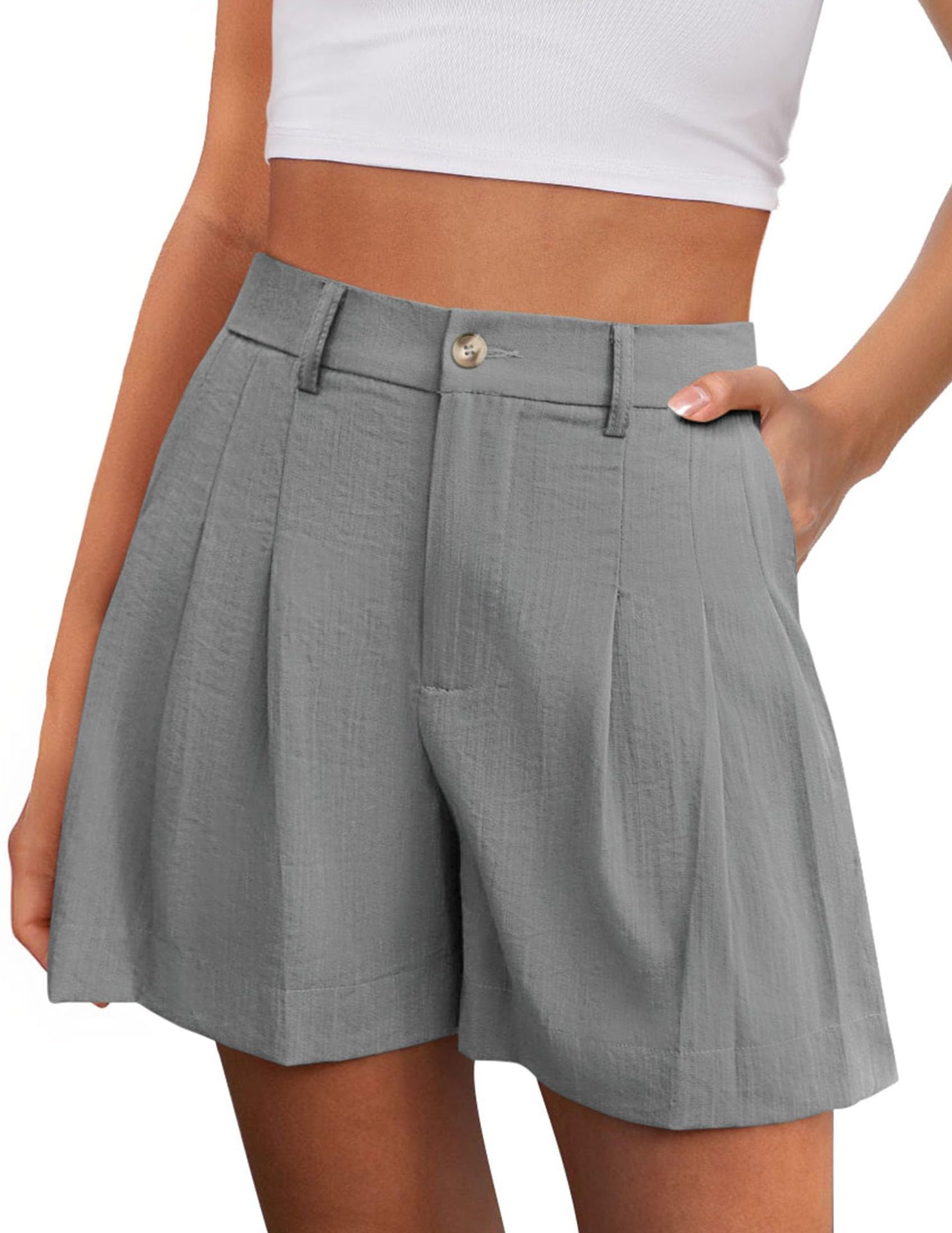 Urban-style Chic Womens High-waisted Casual Shorts