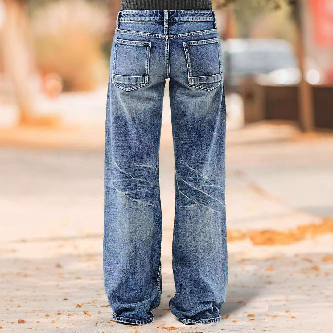 Women's Casual Straight-leg All-matching Jeans