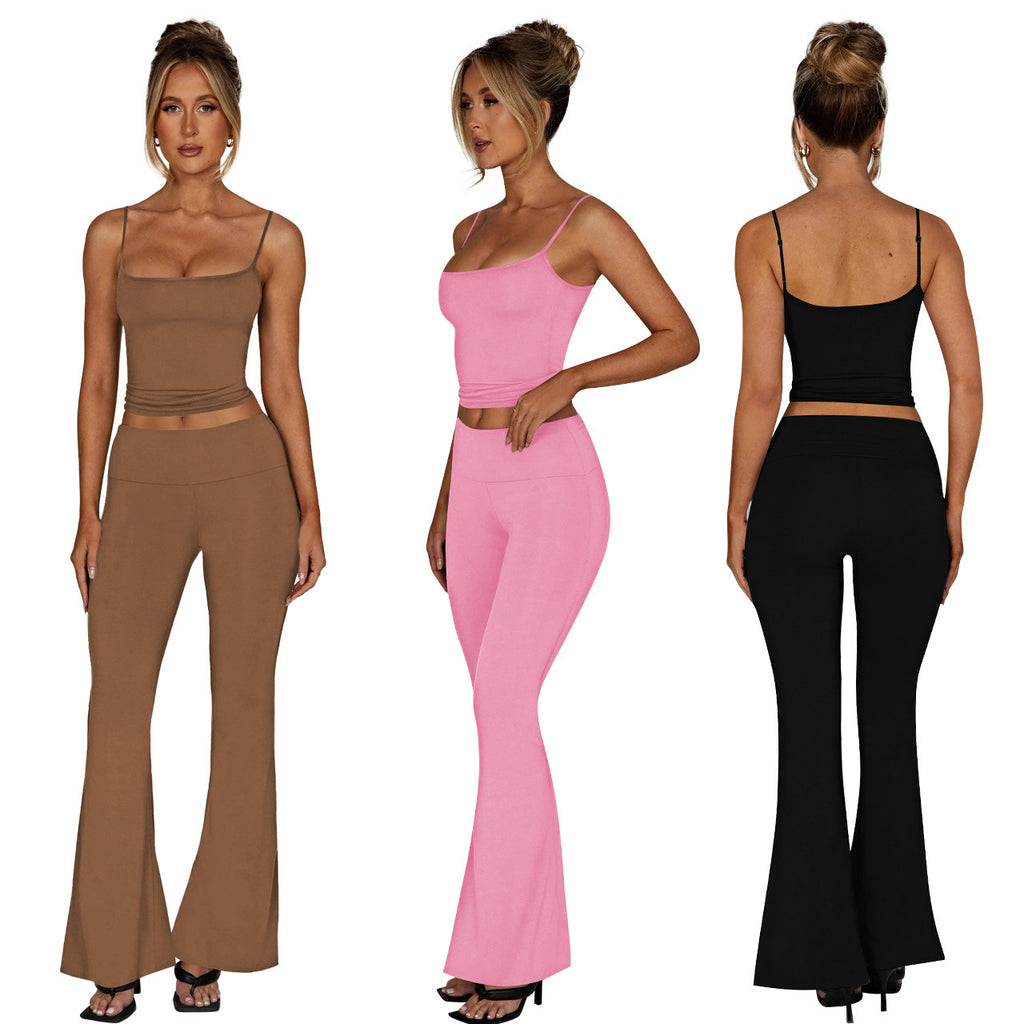 Stylish Casual Two-piece Set In Brushed Milk Silk