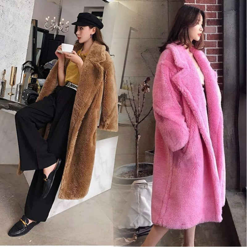 Womens Long Cashmere-Like Coat