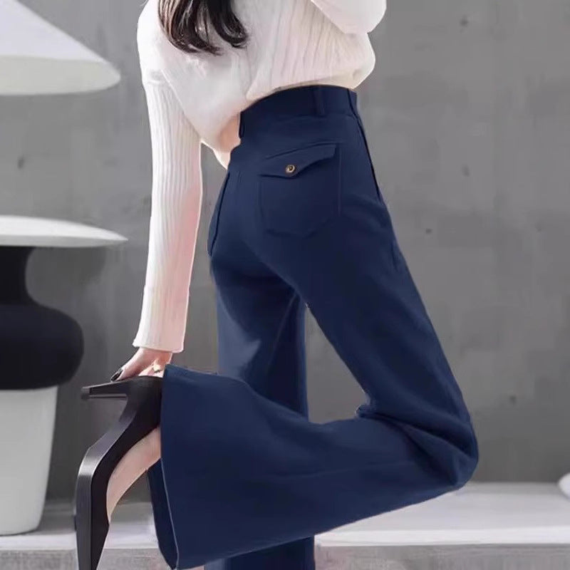 Versatile High-waisted Slimming Workwear Bootcut Pants