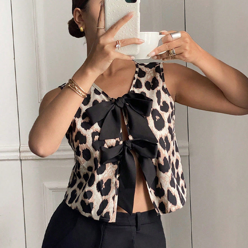 Leopard Print Vest European And American Sexy Hot Girl Jacket