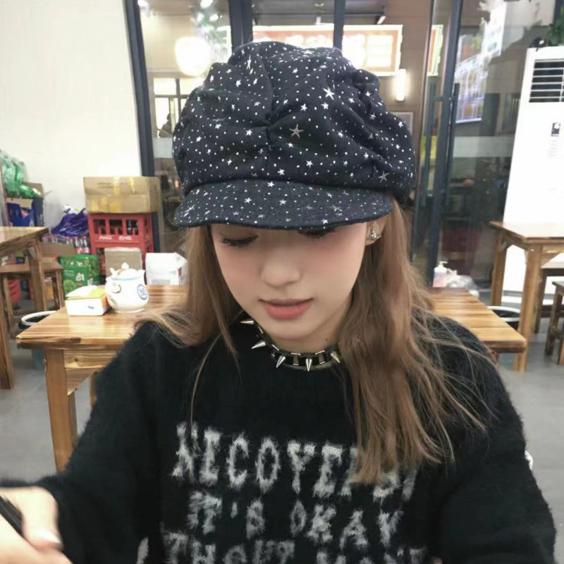 Starry Clouds Octagonal Cap Female