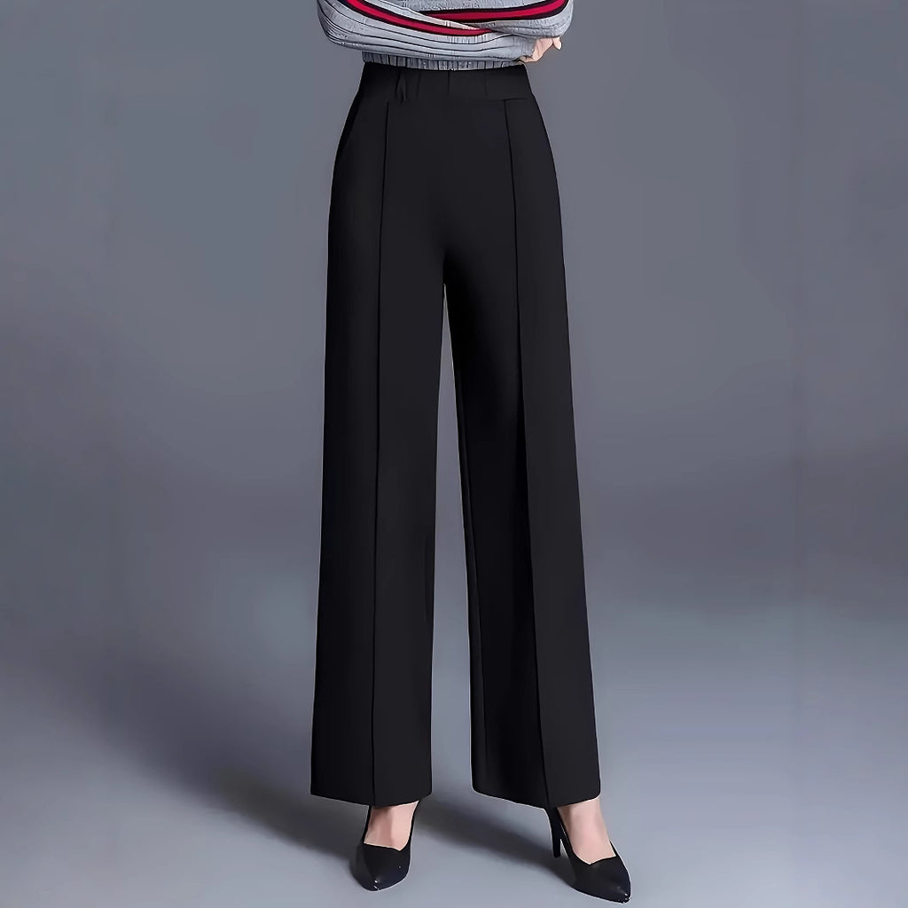Women's Autumn And Winter Solid Color Wide Leg High Waist Loose And Slimming Casual Pants