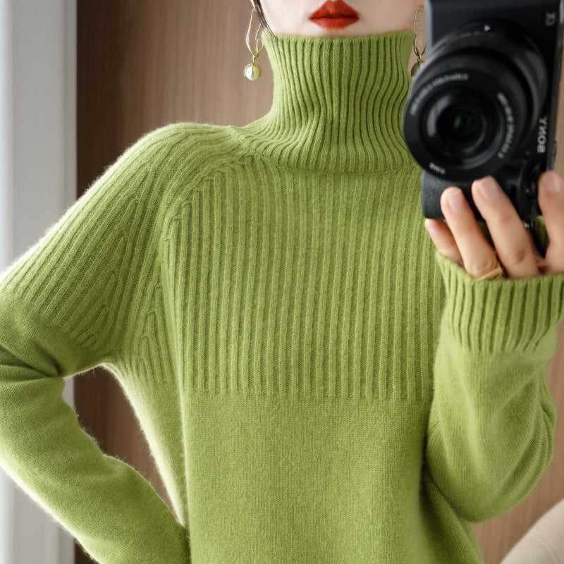 Loose High-neck Sweater Base Layer For Women