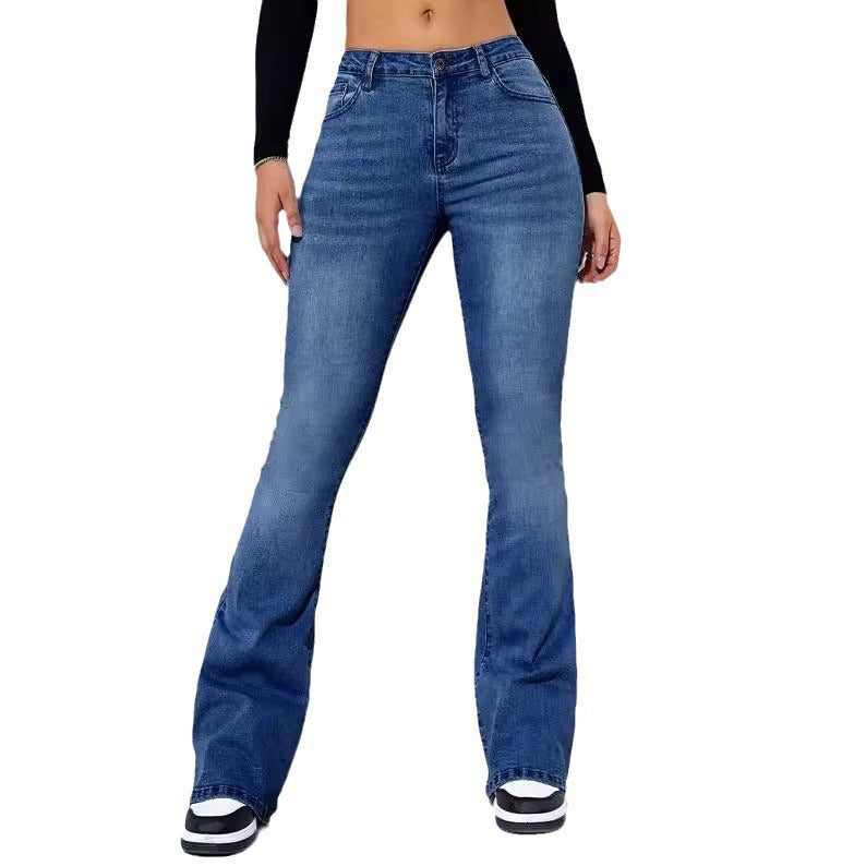 High-waisted Straight-leg Jeans