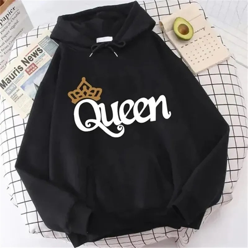 QUEEN Print Hoodies Fleece Hooded Sweatshirt