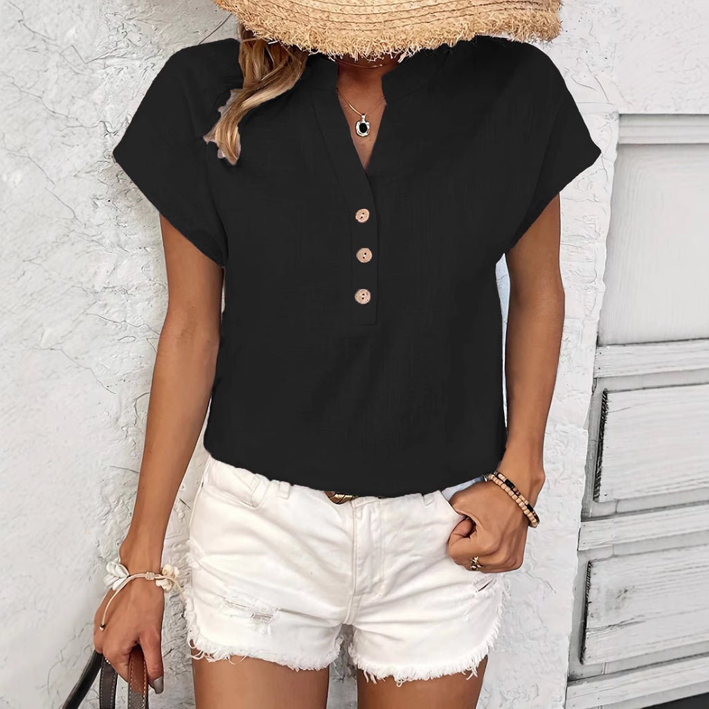 Retro Cotton And Linen Women's Casual Shirt