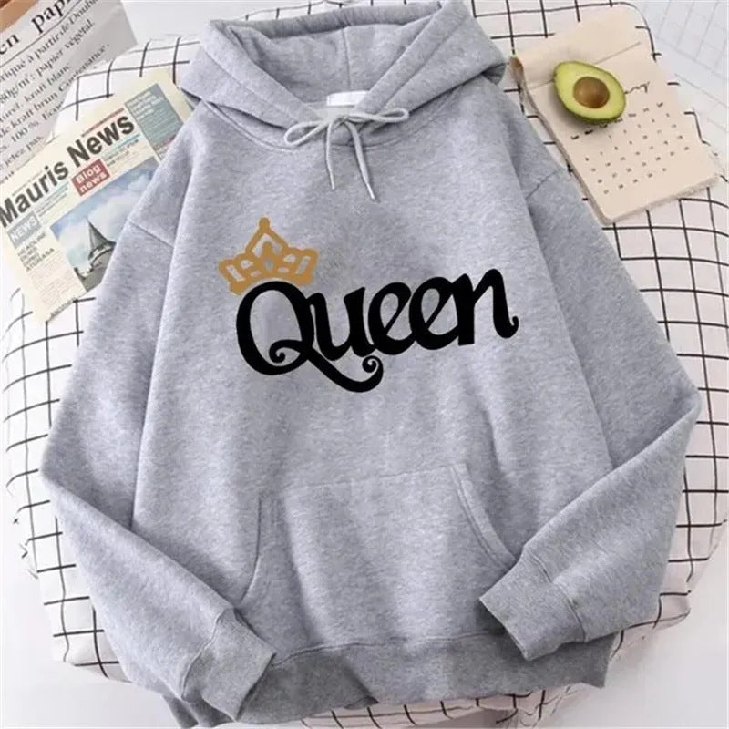 QUEEN Print Hoodies Fleece Hooded Sweatshirt
