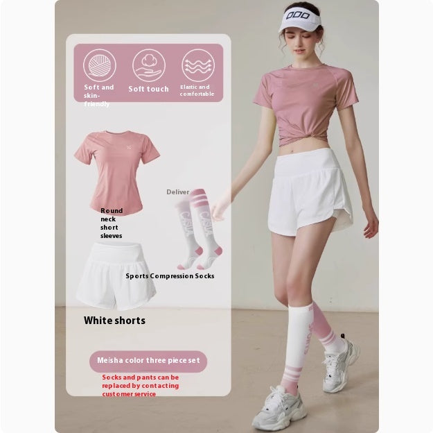 Morning Running Tennis Suit Gym Long-sleeved Top Yoga Suit