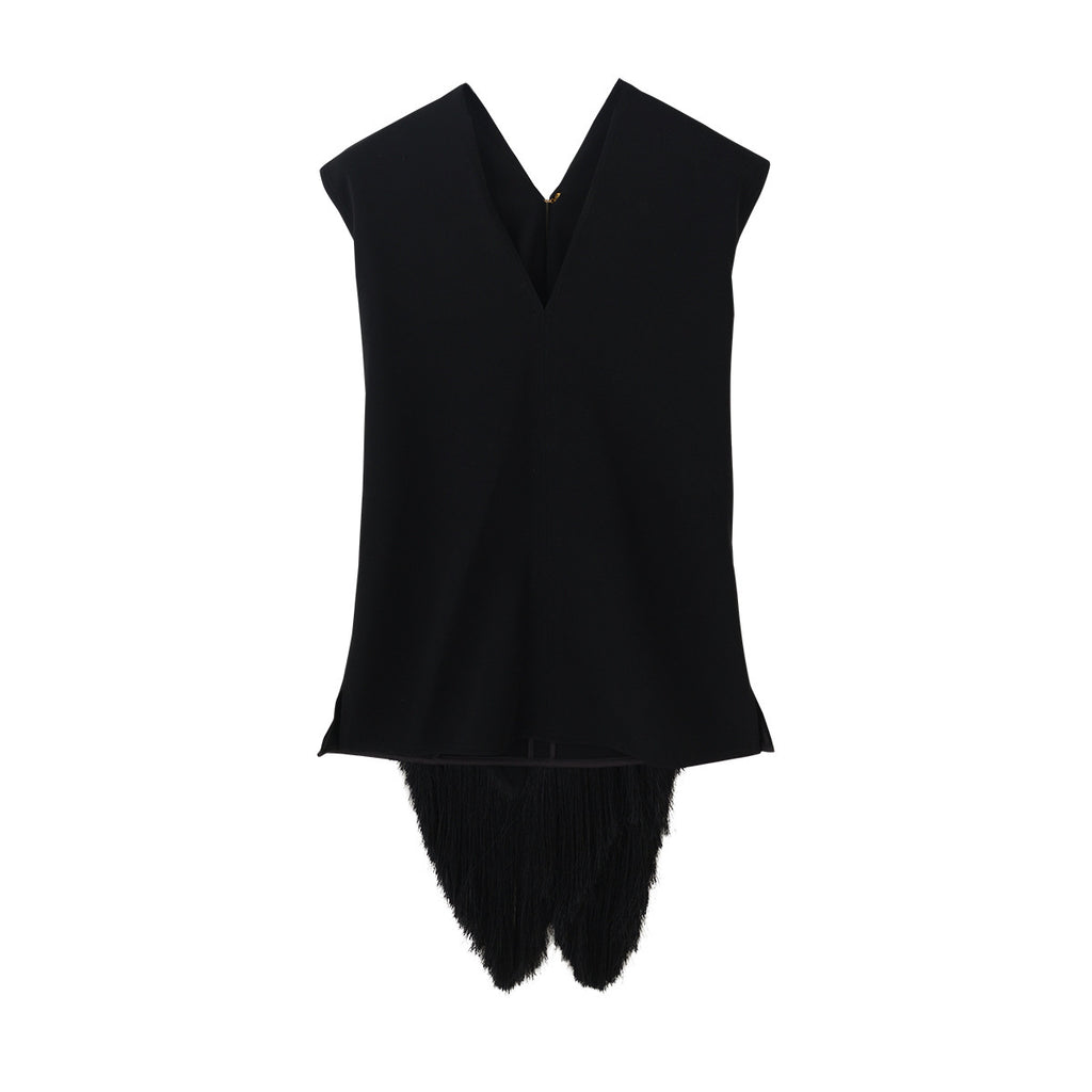 Black Sleeveless White Shirt Skirt Suit Women's Casual