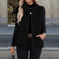 Women's Casual Versatile Lapel Zip Vest Top