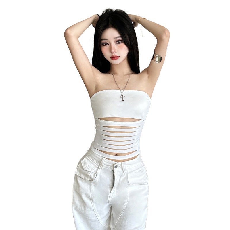 Solid Color Sexy Hot Girl Tube Top Vest