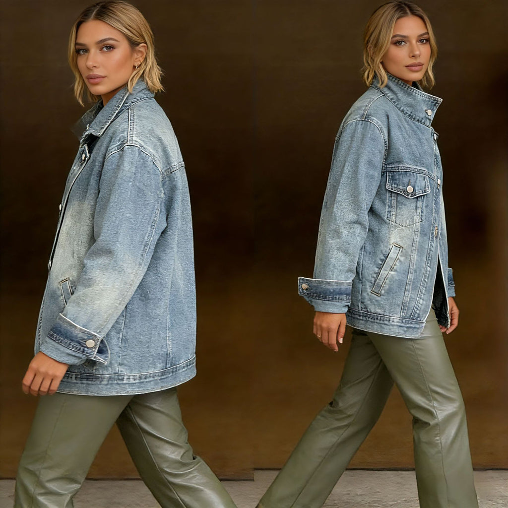 Irregular Single-pocket Denim Jacket