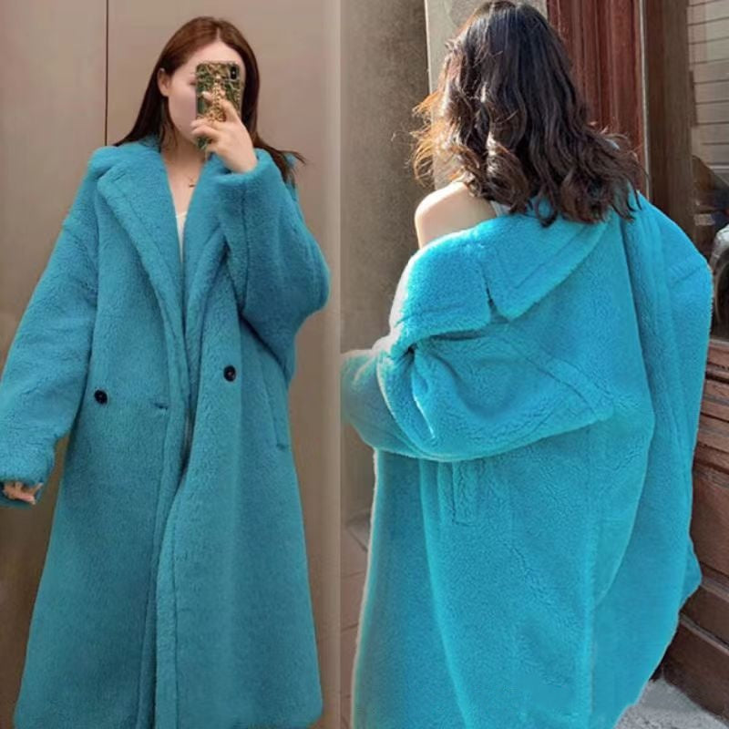 Womens Long Cashmere-Like Coat
