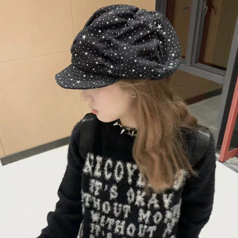 Starry Clouds Octagonal Cap Female