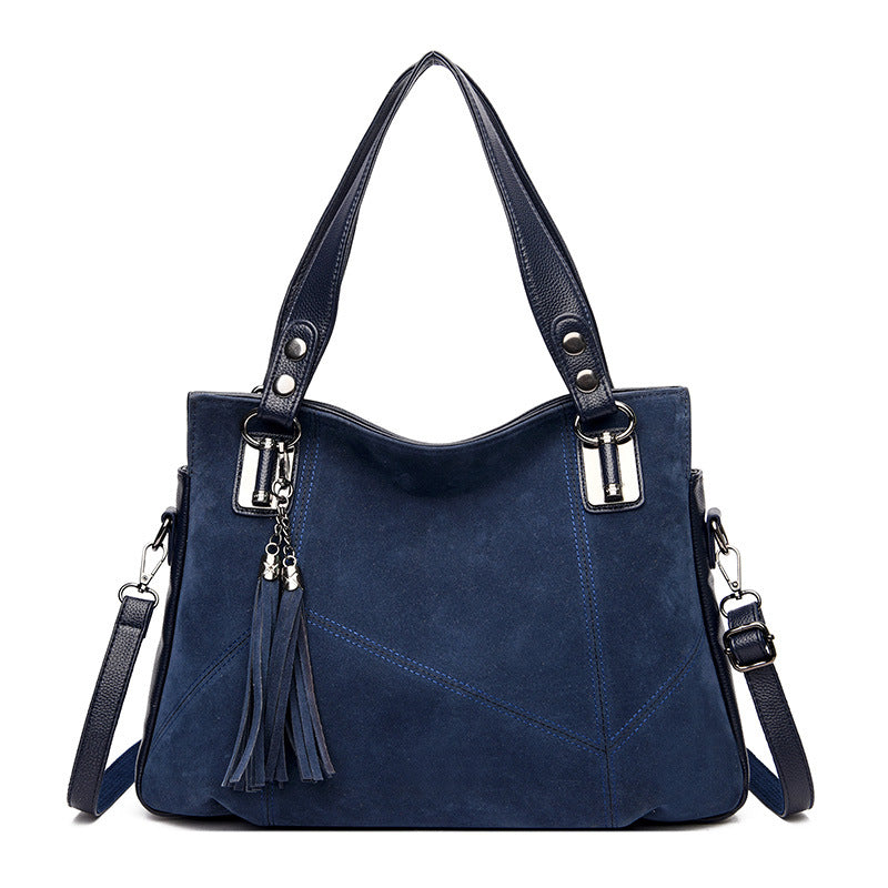 Retro Tassel Zipper Suede Crossbody Bag