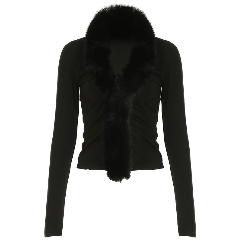 Slimming Long Sleeve Bottoming Sweater Black