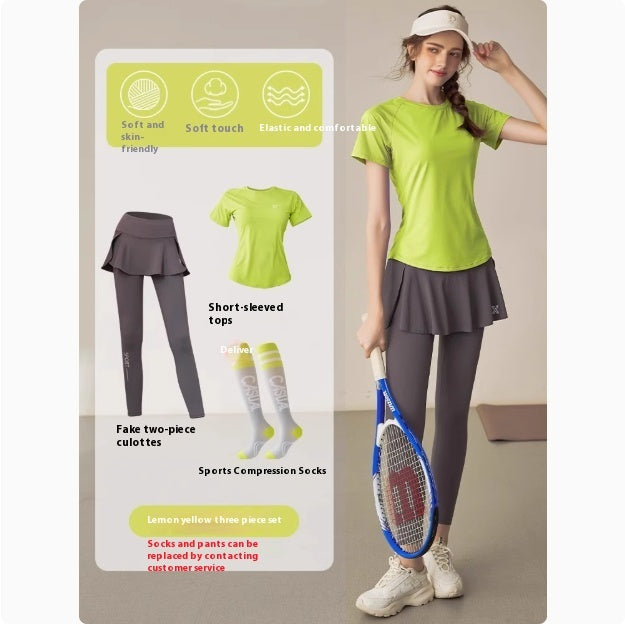 Morning Running Tennis Suit Gym Long-sleeved Top Yoga Suit