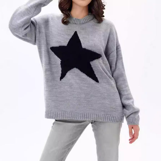 Women's Sweater Pullover Round Neck Thread